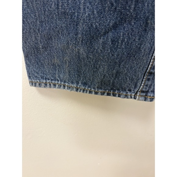 Levi's 501 Mens 35x30 Straight Leg Button Fly Jeans Blue Denim - Picture 5 of 9